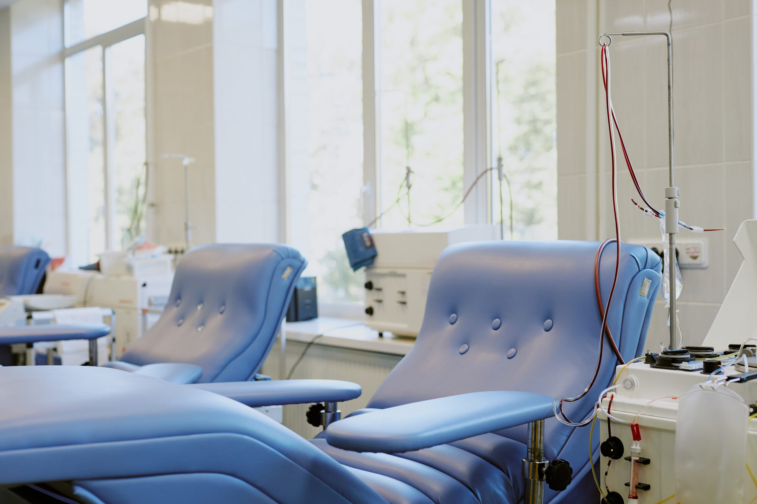 Medical Facility With Empty Treatment Chairs And Equipment